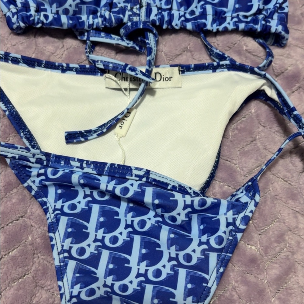 Dior Blue and White Bikini